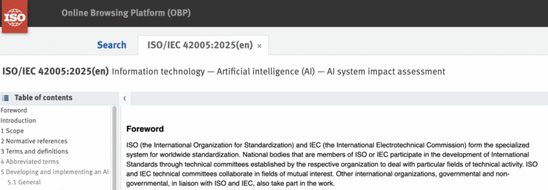 AI System Impact Assessments ISO/IEC 42005:2025